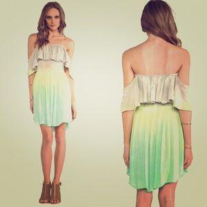 Blue Life Tie Dye New Romance Off Shoulder Dress